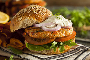 Preparación hamburguesa soya